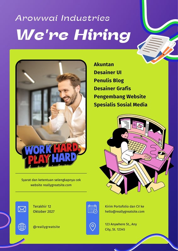 info loker Gratis desain contoh info loker